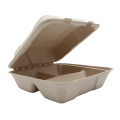 Zuckerrohr Clamshell Bagasse Lebensmittelbehälter Biologisch abbaubares Einweggeschirr Lunchbox